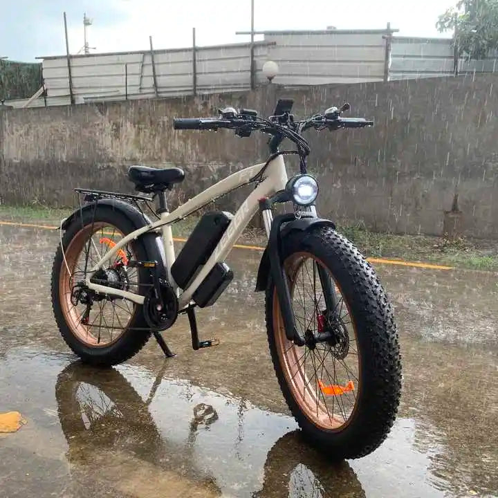 KTX-991443 1000W Electric Dirt Bike with 48V Battery and 7-Speed Gears, Aluminum Alloy Frame, Hydraulic Disc Brakes, and 26" Fat Tires