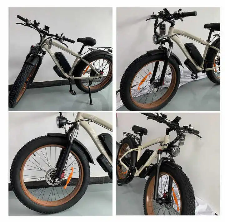 KTX-991443 1000W Electric Dirt Bike with 48V Battery and 7-Speed Gears, Aluminum Alloy Frame, Hydraulic Disc Brakes, and 26" Fat Tires