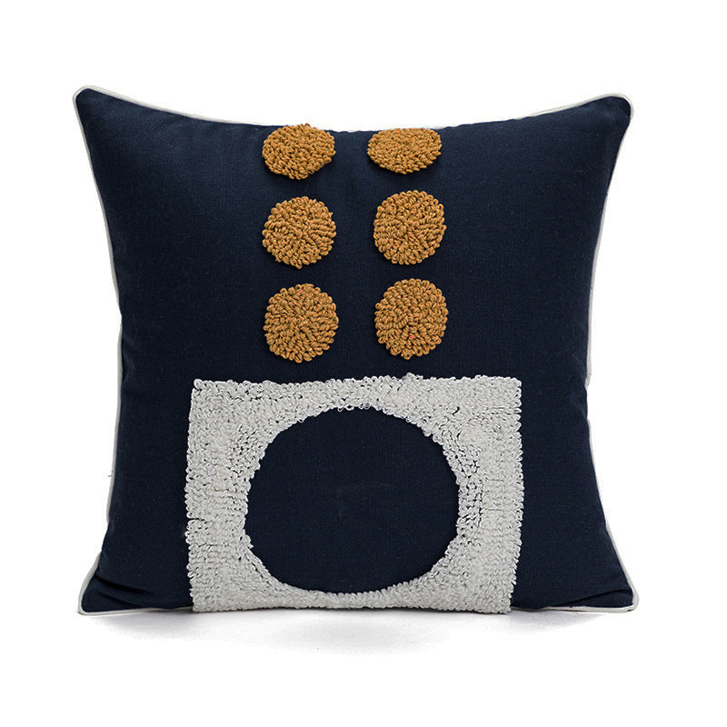 KTX-991699 Geometric Embroidered Pillow Cover in Bohemian Style, 30x50cm and 45x45cm Sizes