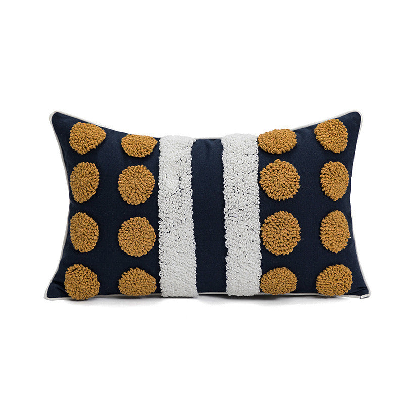 KTX-991699 Geometric Embroidered Pillow Cover in Bohemian Style, 30x50cm and 45x45cm Sizes