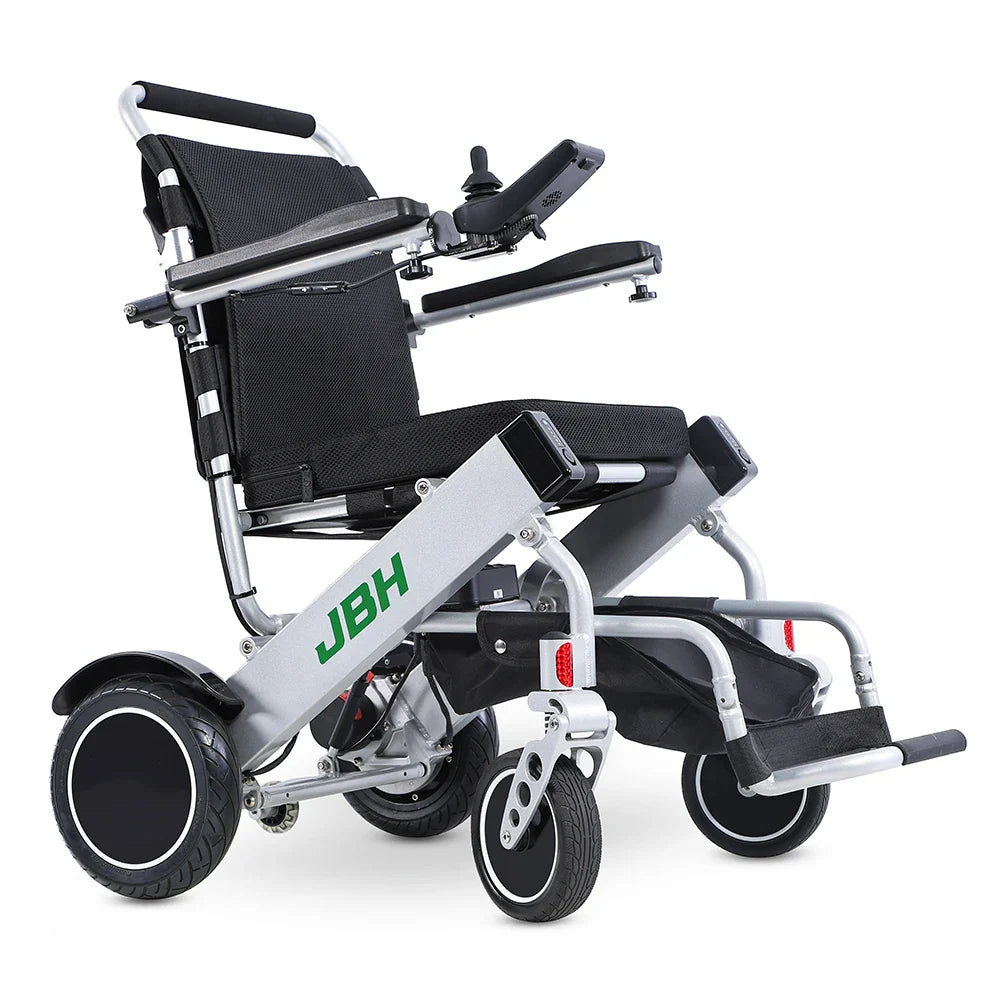 KTX-991763 Folding Electric Wheelchair with Aluminum Alloy Frame for Air Travel, 120 kg Capacity