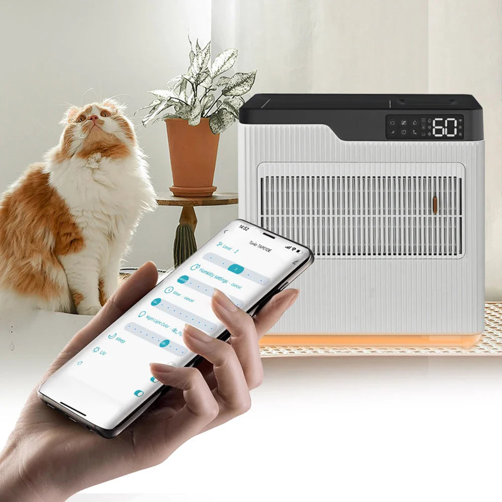 KTX-992147 Smart Humidifier and Air Purifier for Large Spaces and Pet Grooming with Electrostatic Filtration
