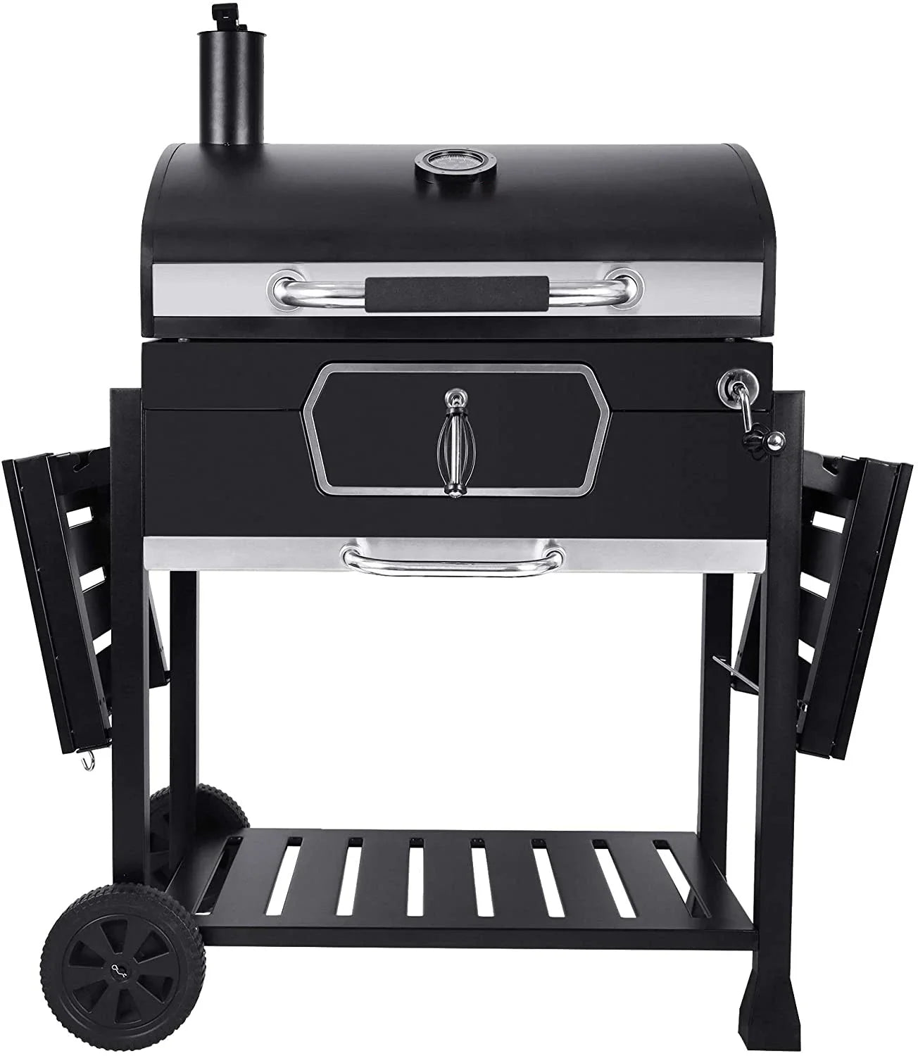 KTX-992403 Outdoor Charcoal Barbecue Grill with Smoker, Perfect for Cooking and Entertaining
