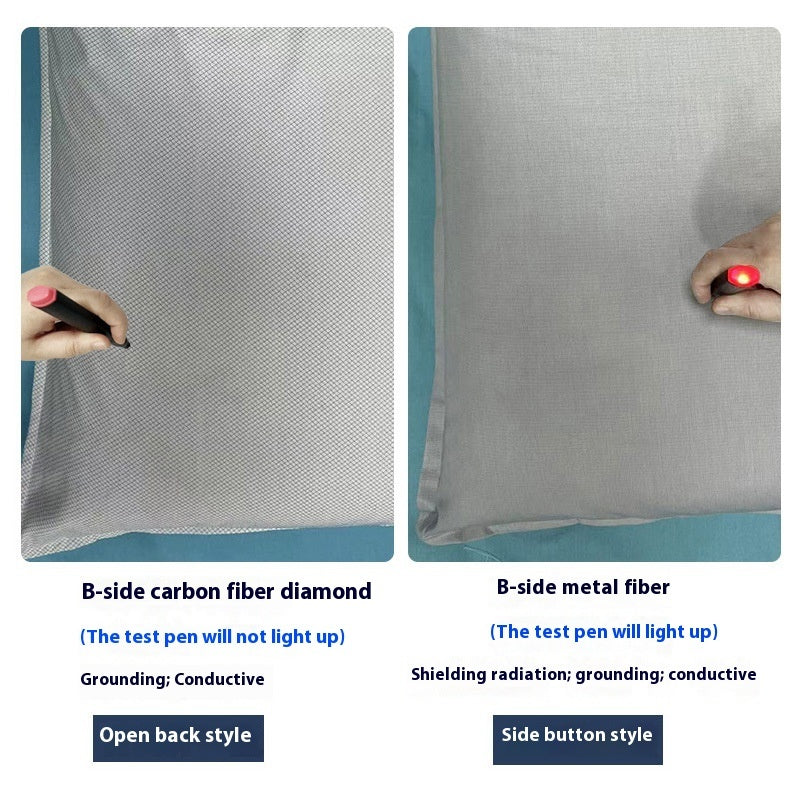 KTX-992851 Grounding Gas Conductive Silver Fiber and Cotton Pillowcase Cover in White
