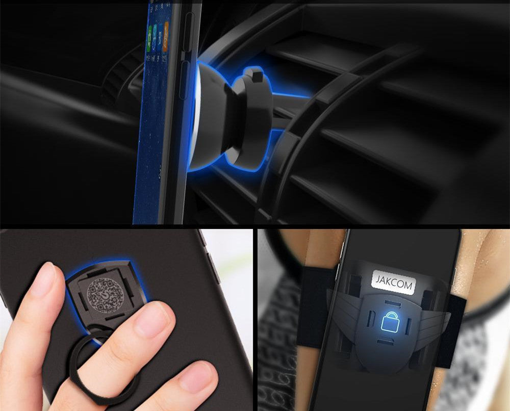 KTX-993107 Smart Metal Phone Bracket Set for Magnetic Bedside Display and Head-Mounted Use