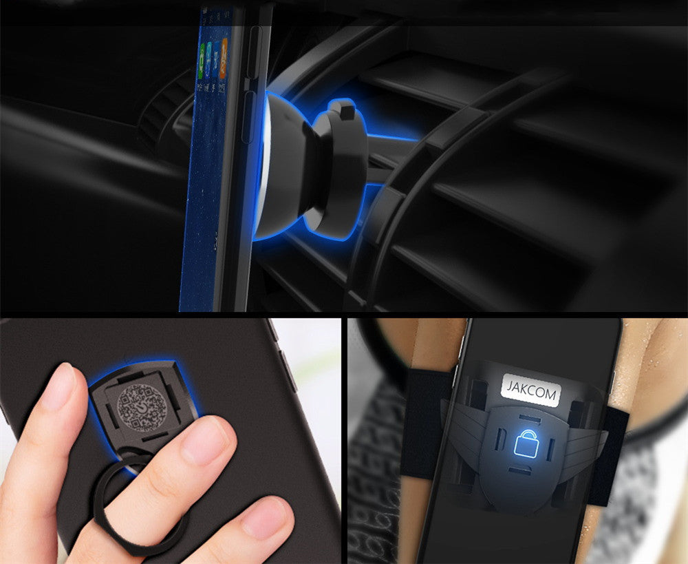 KTX-993107 Smart Metal Phone Bracket Set for Magnetic Bedside Display and Head-Mounted Use