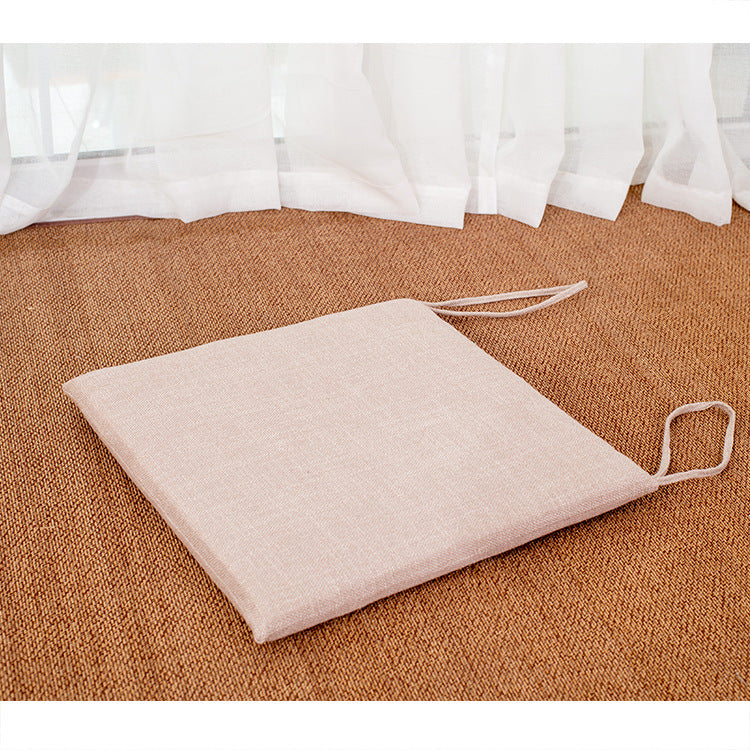 KTX-994003 Linen Strap Non-slip Chair Cushion 40x40cm for Living Room, Dining, and Outdoor Use