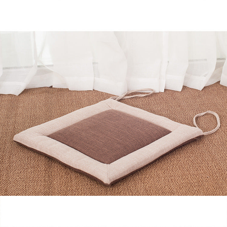 KTX-994003 Linen Strap Non-slip Chair Cushion 40x40cm for Living Room, Dining, and Outdoor Use