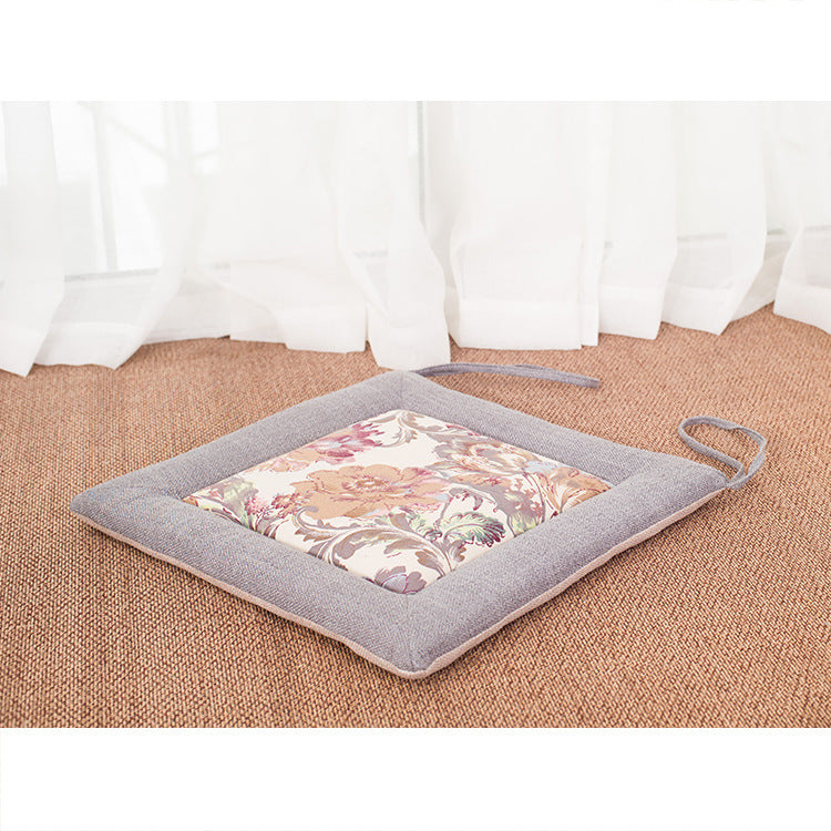 KTX-994003 Linen Strap Non-slip Chair Cushion 40x40cm for Living Room, Dining, and Outdoor Use