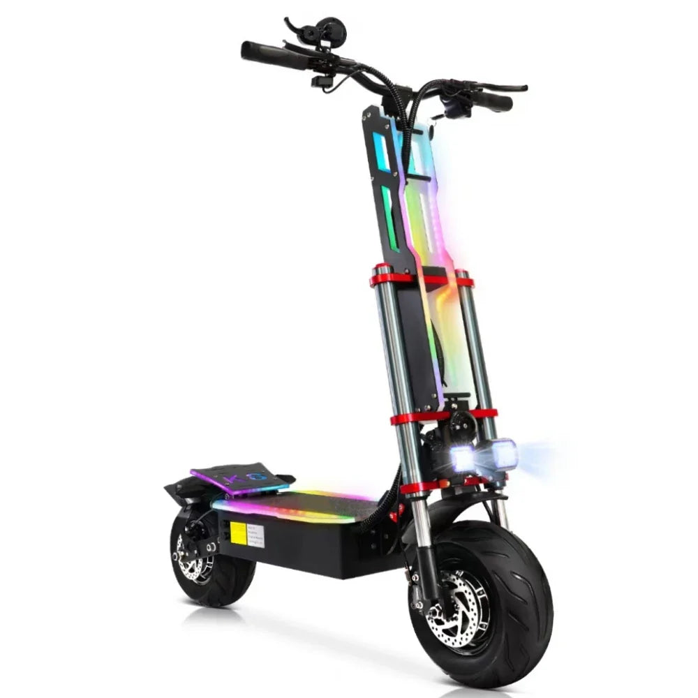 KTX-994067 Foldable Electric Scooter with Seat, 60V 38Ah Battery, 80-100km Range, Waterproof, 12 Inch Tires