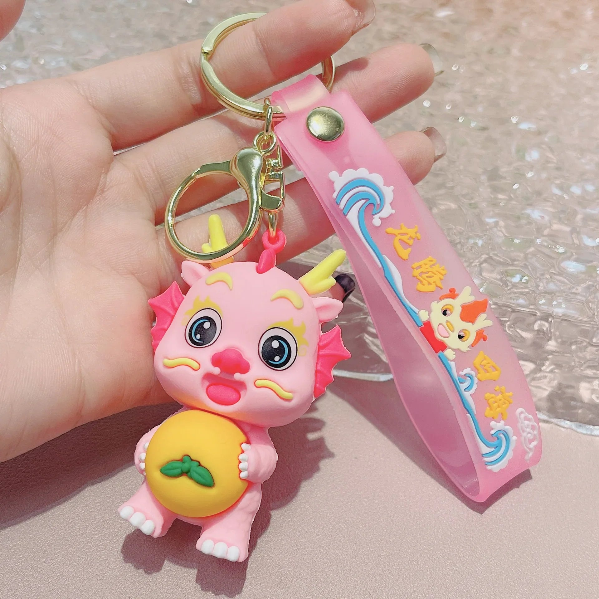 KTX-995027 Cartoon Dragon Key Chain for New Year - Kawaii Design, Perfect for Kids and Adults