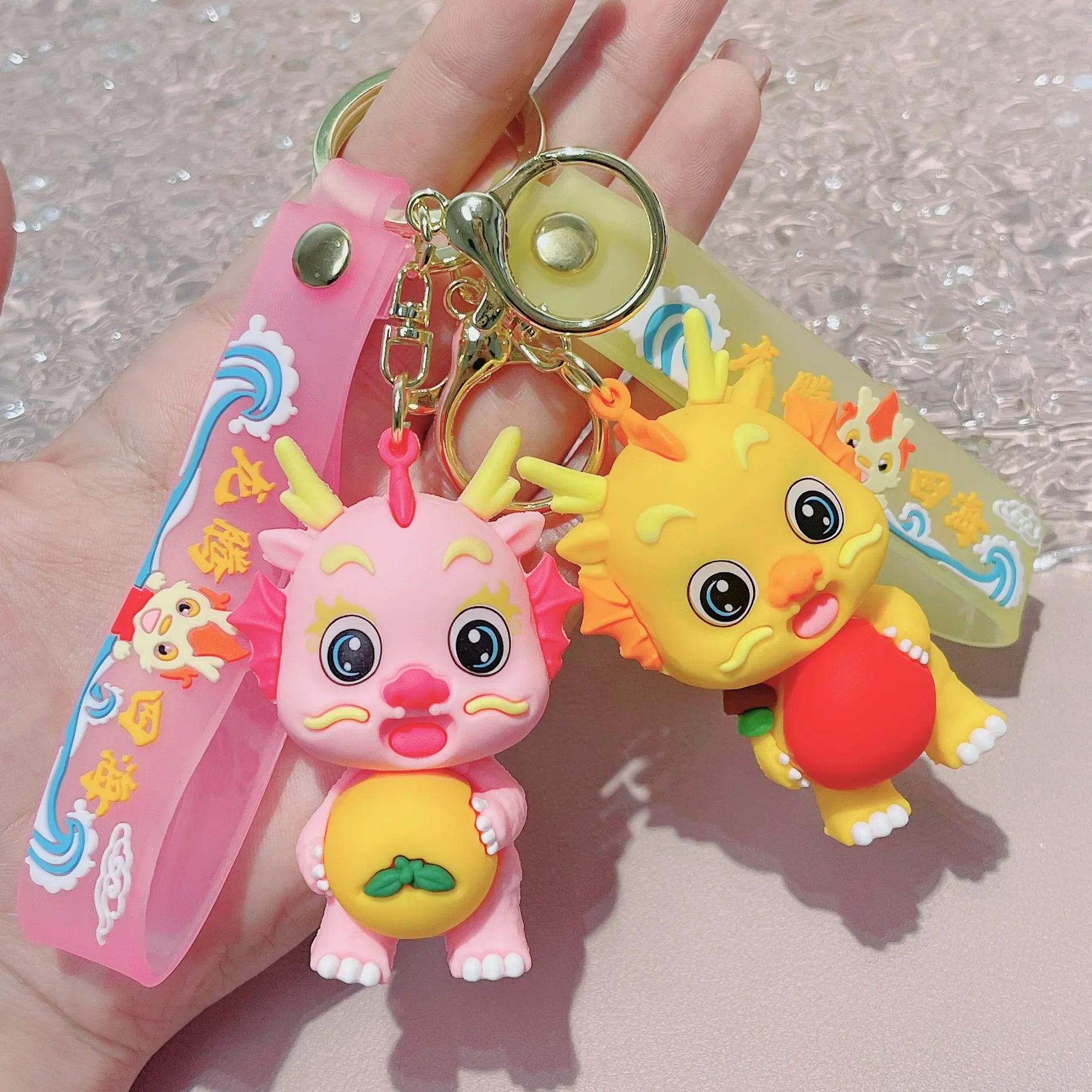 KTX-995027 Cartoon Dragon Key Chain for New Year - Kawaii Design, Perfect for Kids and Adults