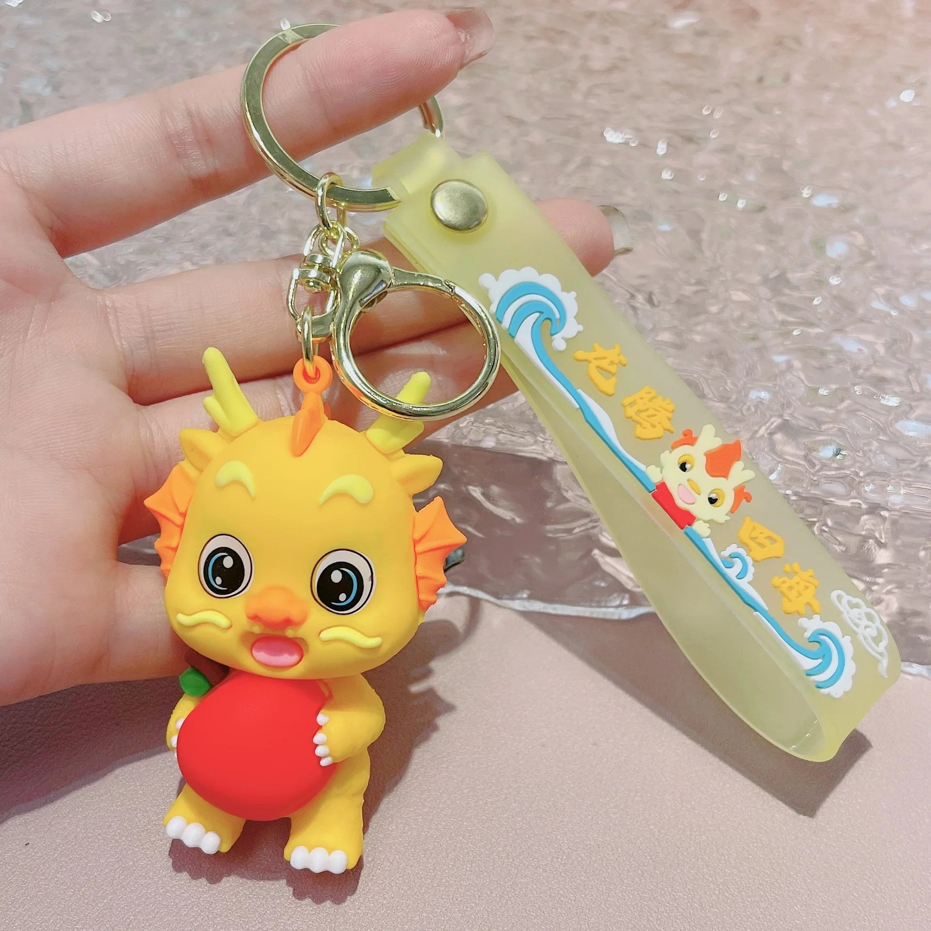 KTX-995027 Cartoon Dragon Key Chain for New Year - Kawaii Design, Perfect for Kids and Adults