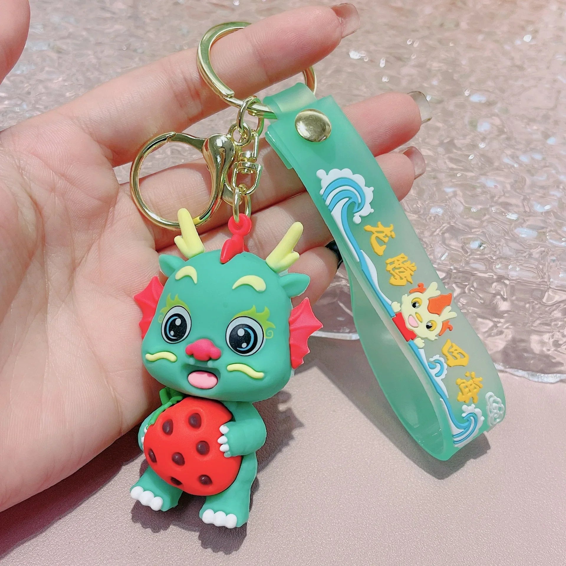 KTX-995027 Cartoon Dragon Key Chain for New Year - Kawaii Design, Perfect for Kids and Adults
