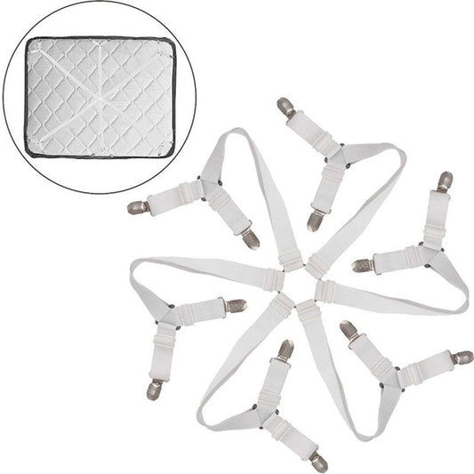 KTX-995027 Non-Slip Six-Sided Sheet Fixing Strap with Metal Buckle for Quilts and Bedding