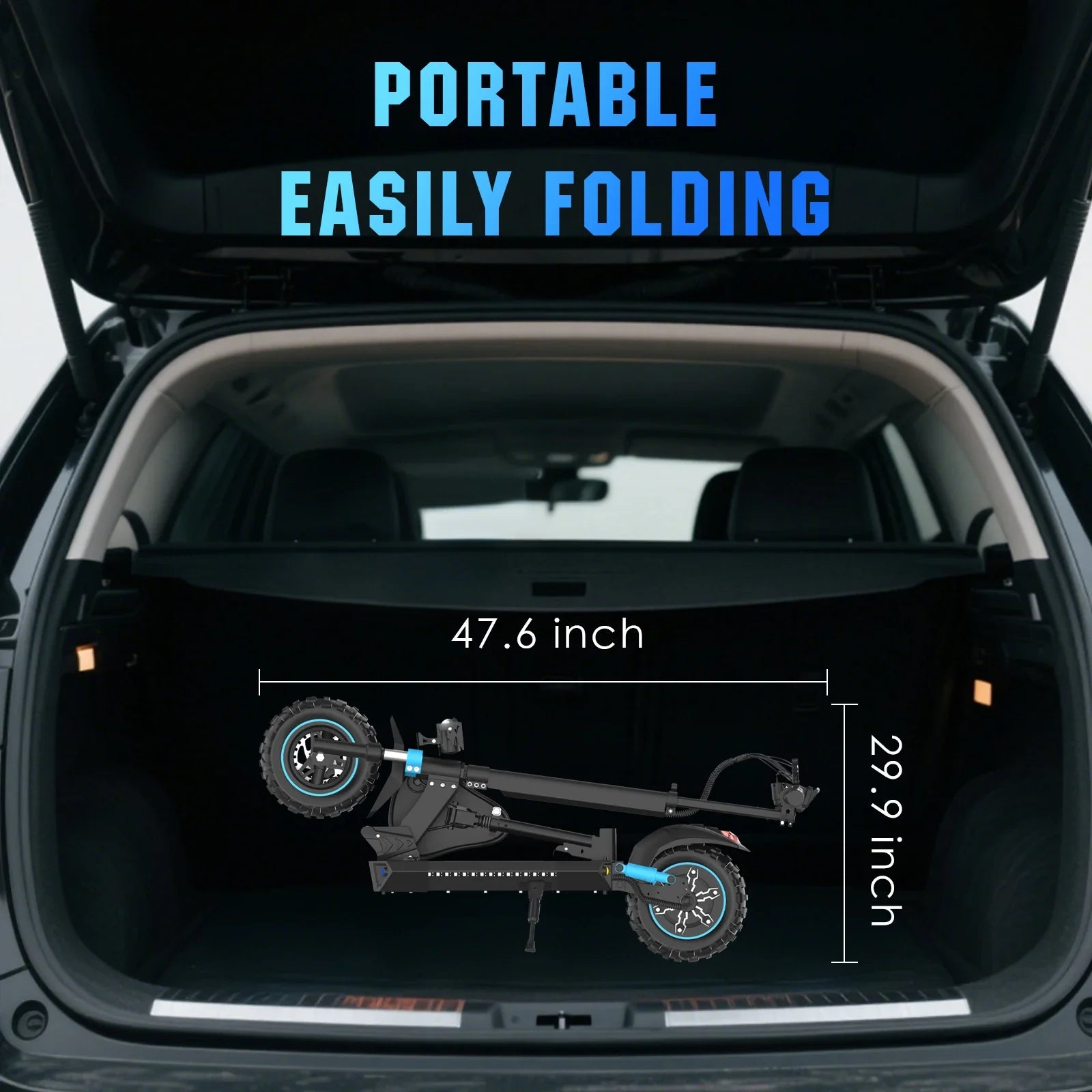 KTX-995219 1200W Electric Scooter with Seat, Foldable, App Control, Waterproof, Dual Suspension, 45-60 km Range