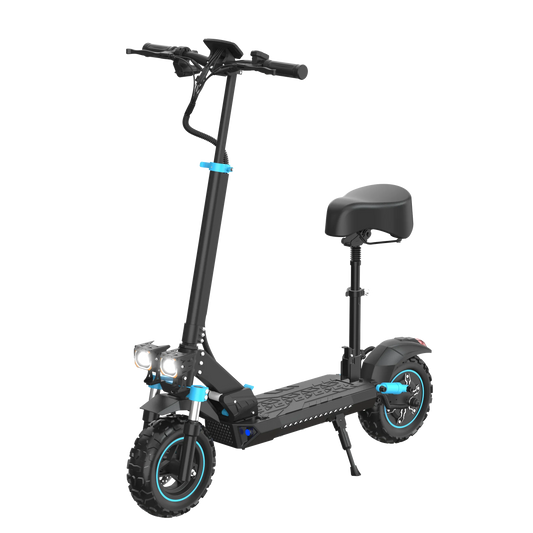 KTX-995219 1200W Electric Scooter with Seat, Foldable, App Control, Waterproof, Dual Suspension, 45-60 km Range