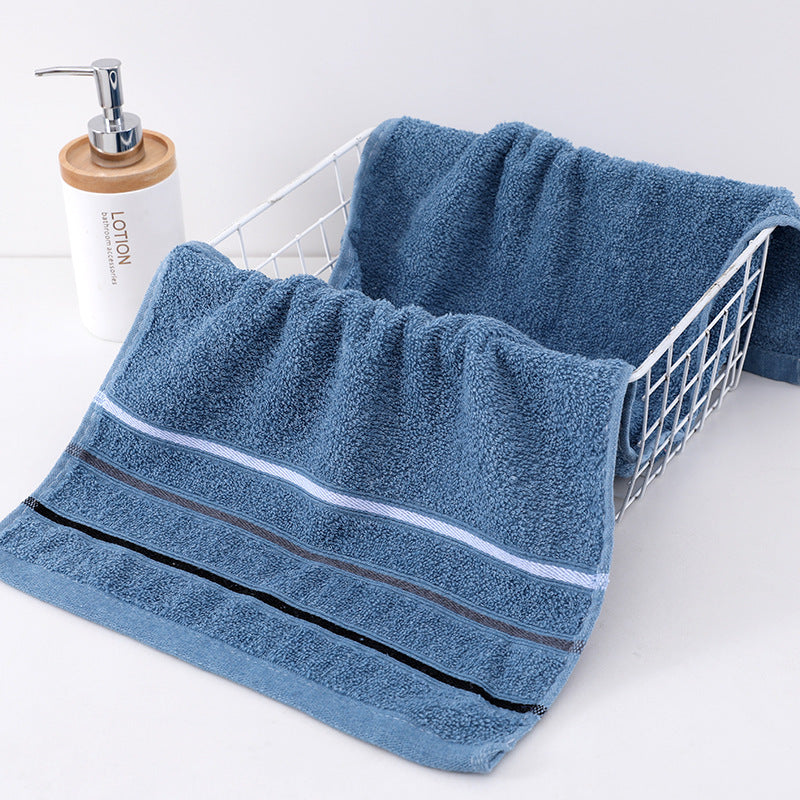 KTX-995923 Thickened Cotton Towel - Soft, Absorbent, 33x72cm, Available in Camel, Navy, Silver Grey