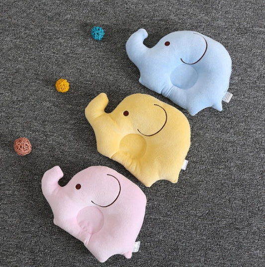KTX-996179 Cute Cartoon Elephant Velvet Baby Pillow for Newborns – Soft & Supportive Polyester Fiber Fill
