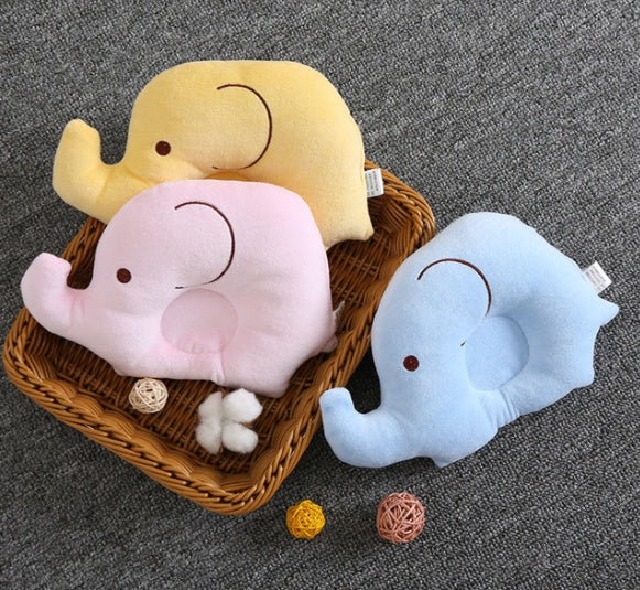 KTX-996179 Cute Cartoon Elephant Velvet Baby Pillow for Newborns – Soft & Supportive Polyester Fiber Fill
