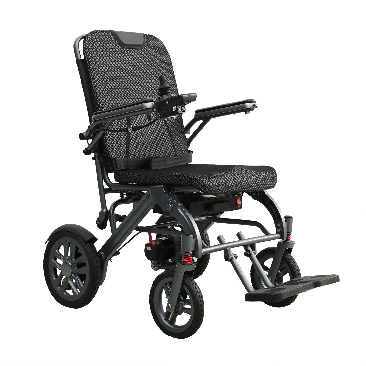KTX-996371 Foldable Electric Wheelchair with 200W Brushless Motors and Remote Control, Aluminum Alloy Frame, Lithium Battery