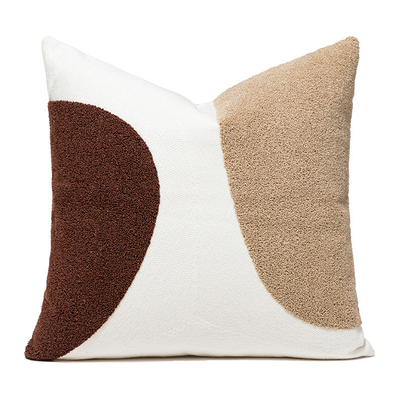 KTX-996819 Scandinavian Woven Leather Pillow Covers for Living Room, 45x45CM