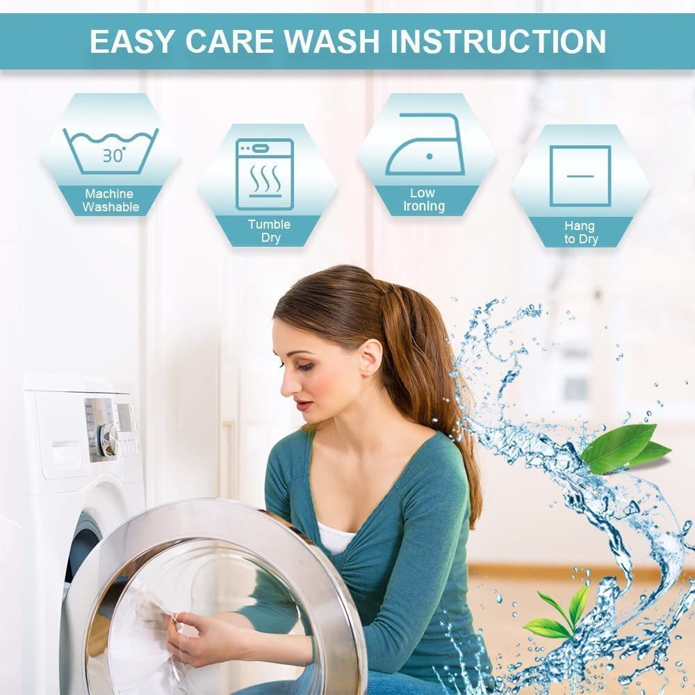 KTX-997203 Waterproof White Mesh Outdoor Door Curtain for Pavilion, Balcony, and Terrace - W52xL84 (132x213cm)