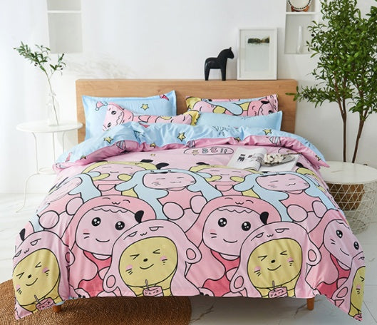 KTX-997331 Modern Aloe Cotton Four-Piece Sheet Set for 1.5m Beds in Various Patterns