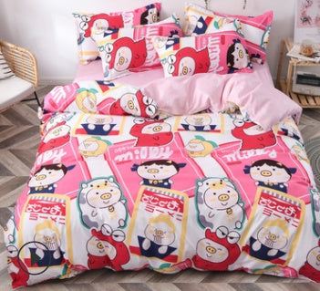 KTX-997331 Modern Aloe Cotton Four-Piece Sheet Set for 1.5m Beds in Various Patterns