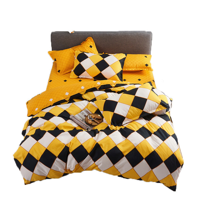 KTX-997331 Modern Aloe Cotton Four-Piece Sheet Set for 1.5m Beds in Various Patterns