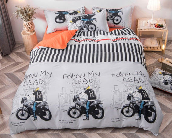 KTX-997331 Modern Aloe Cotton Four-Piece Sheet Set for 1.5m Beds in Various Patterns