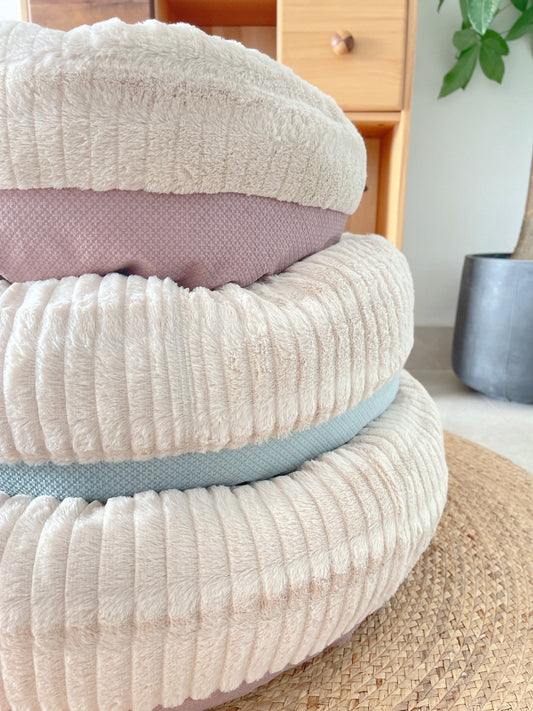 KTX-997779 Soft Thickened Round Cat and Dog Pad with Plush Filling and Velvet Surface, Multiple Sizes Available