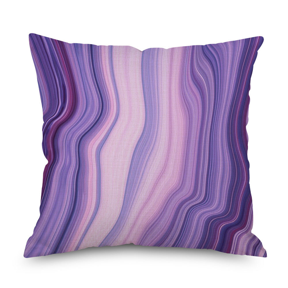 KTX-998035 Purple Series Geometric Pattern Linen Pillowcase 45x45 CM