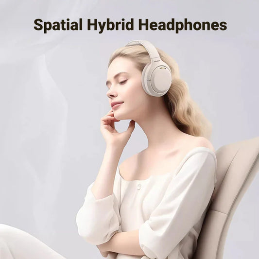 KTX-168083 Wireless Hybrid ENC Headphones with Active Noise Cancelling and Spatial Audio for Gaming