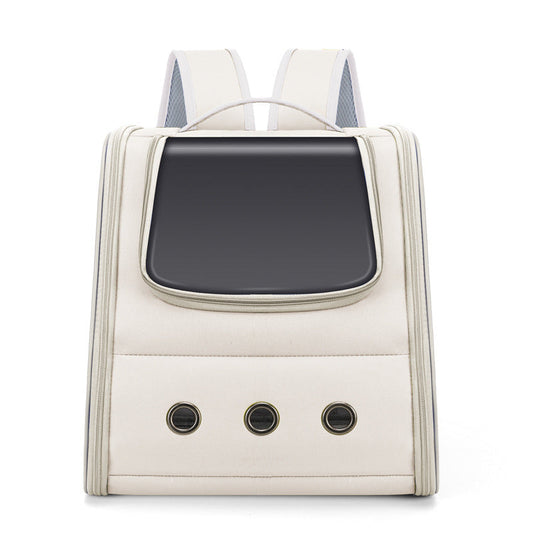 Cat Outdoor Portable Breathable Canvas Bag Puppy Backpack