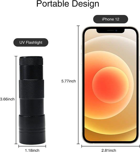 UV Flashlight LED Handheld Blacklight Flashlight Mini Light Torch Detector For Dog Pet Urine Stains Bed Bugs And Scorpions Batteries Not Included