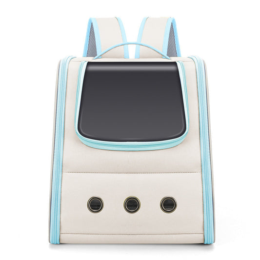 Cat Outdoor Portable Breathable Canvas Bag Puppy Backpack